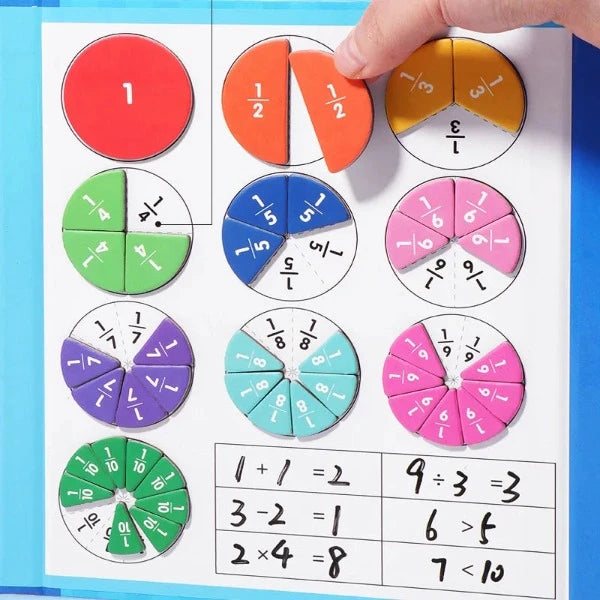 Jeu d'apprentissage de Fraction magnétique - Quebeau
