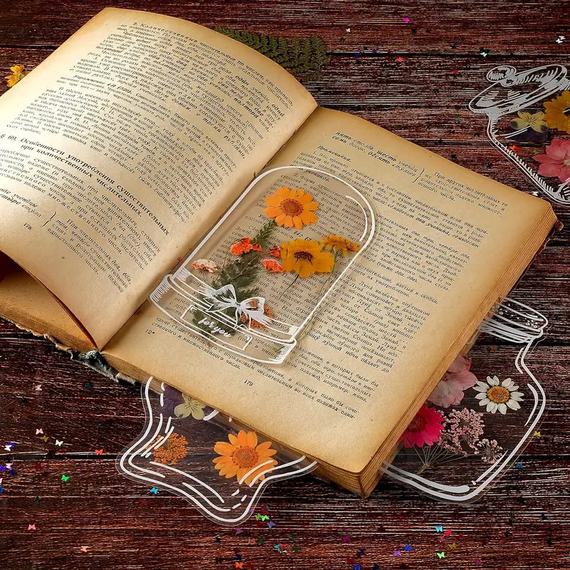 💐 Signets Marque-pages fleurs séchées - Quebeau