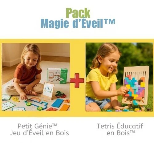 Tetris Montessori – Puzzle Stimulant en Bois pour Enfants