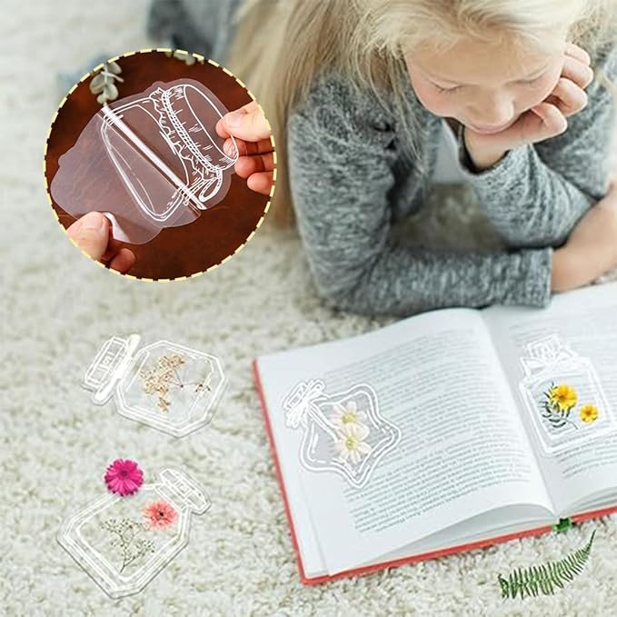 💐 Signets Marque-pages fleurs séchées - Quebeau