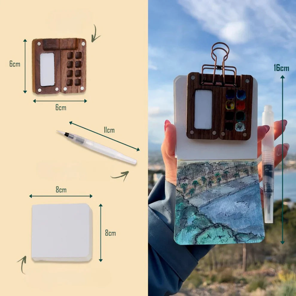 🎨 PocketAqua™ – mini kit d'aquarelle