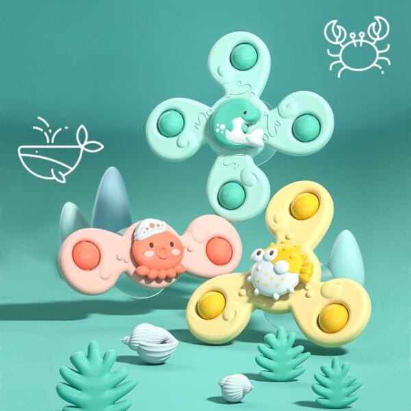 Baby Spinner - Jouet d'éveil rotatif ( Lot de 3 ) - Quebeau