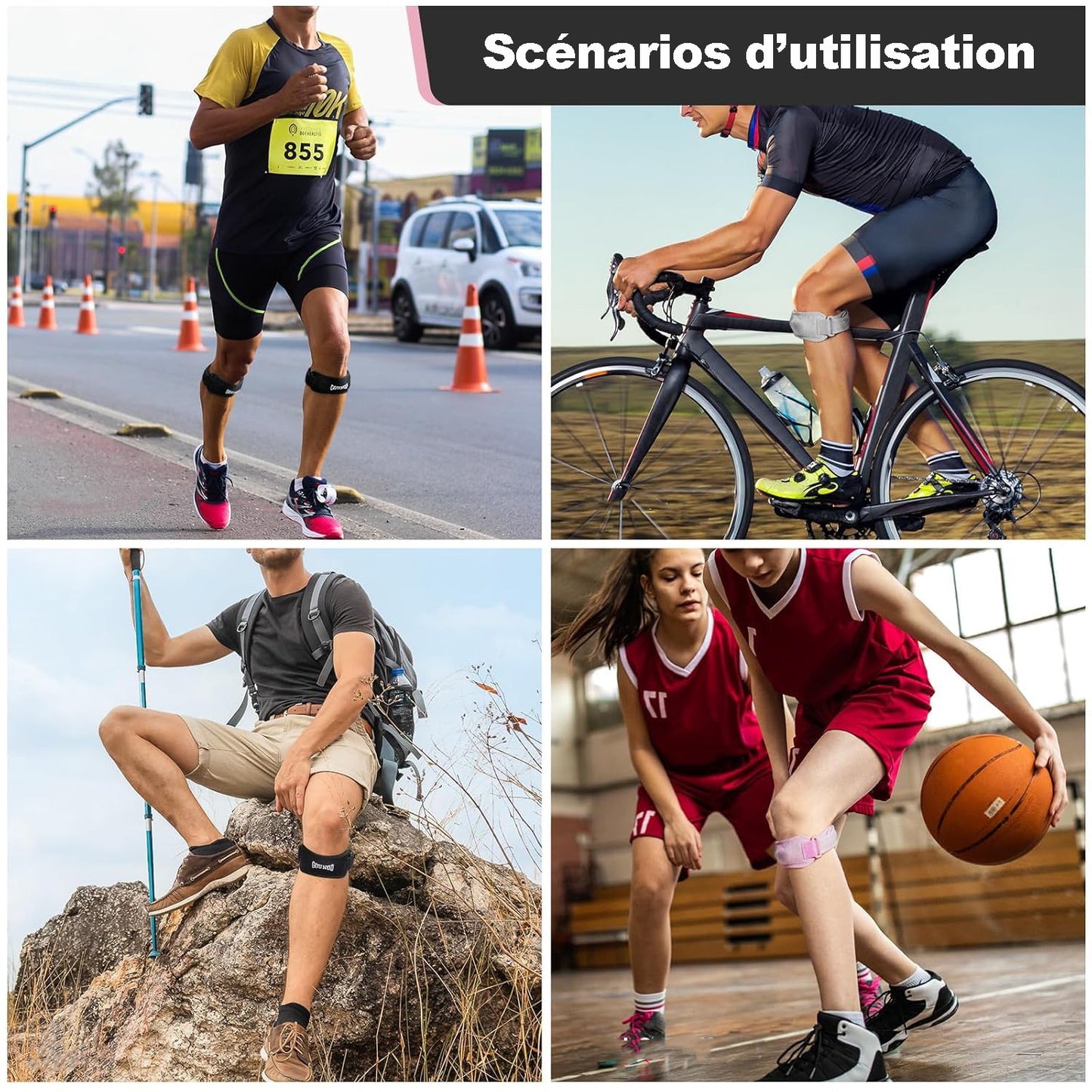 Apais’Knee™ – Genouillère Rotulienne Anti-Douleur (Lot de 2)