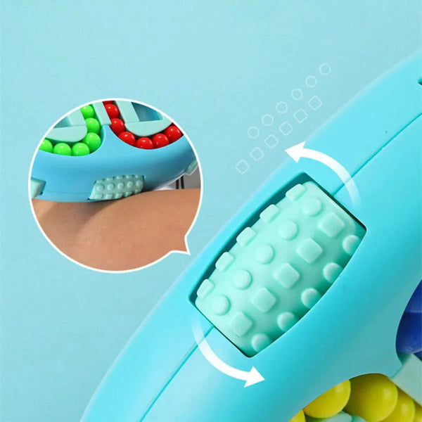 Double-sided colored marble logic game