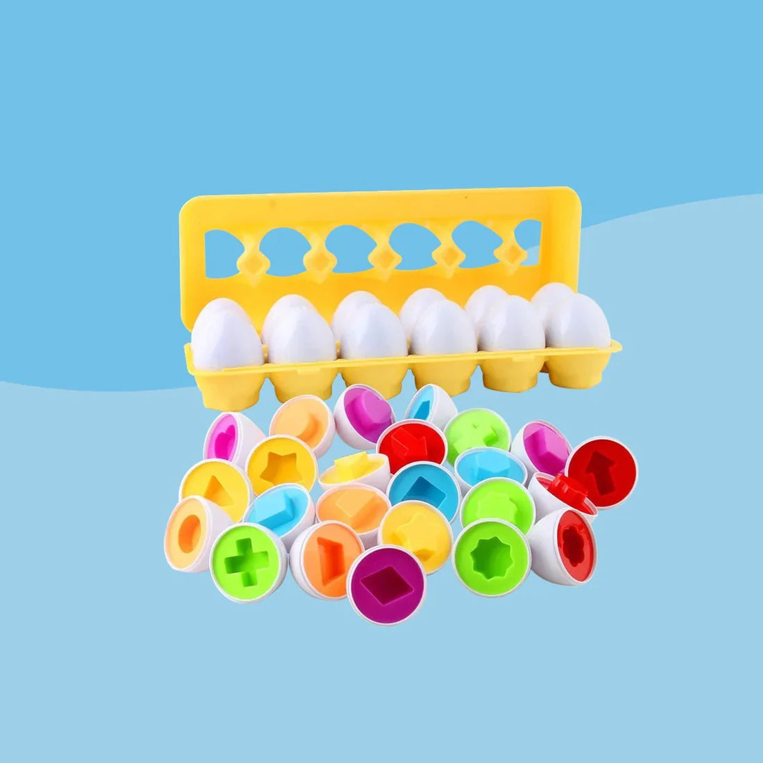 EduEggs™ - Jeu d'Œufs  Montessori Formes & Couleurs