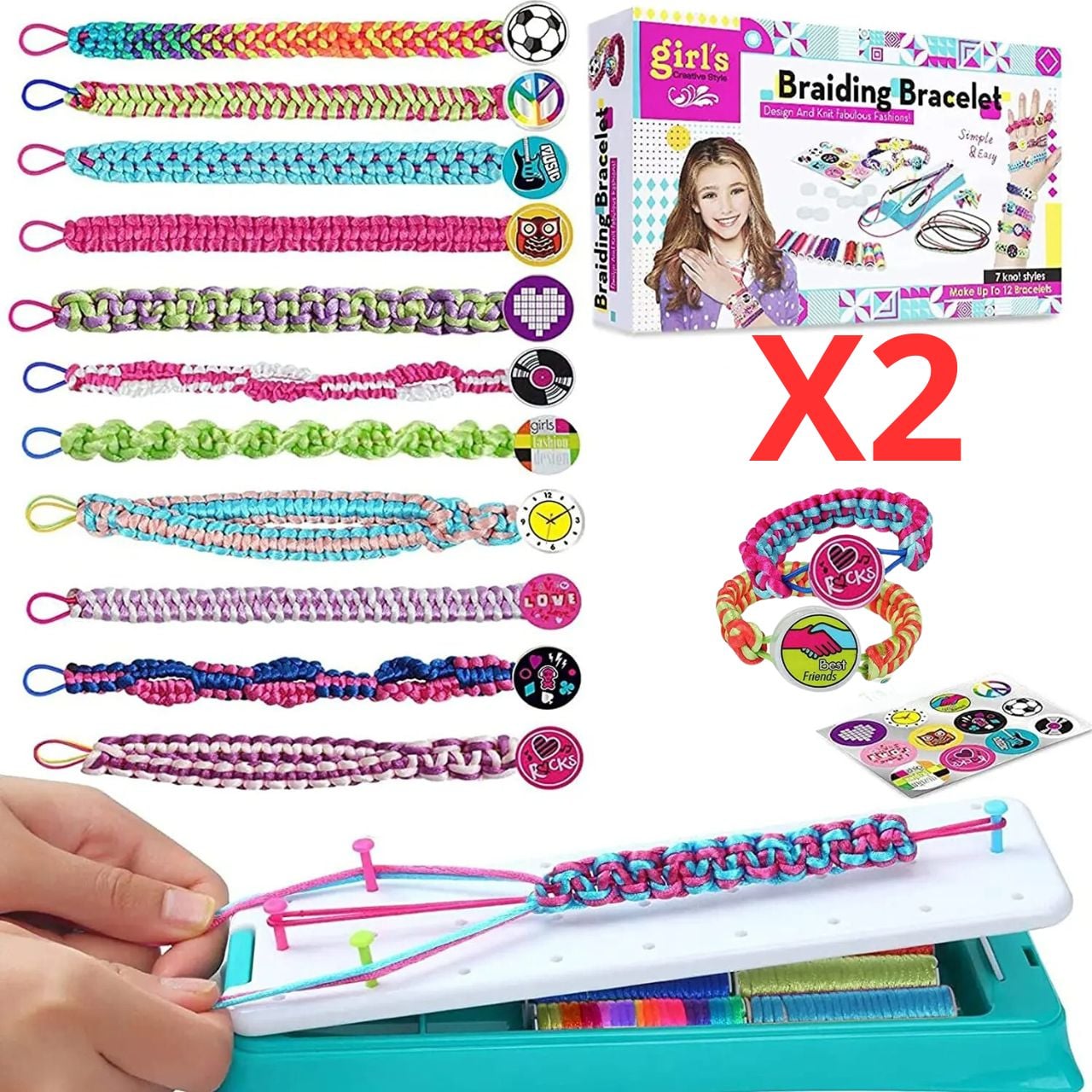 DIY Kit for Making Colorful Bracelets 