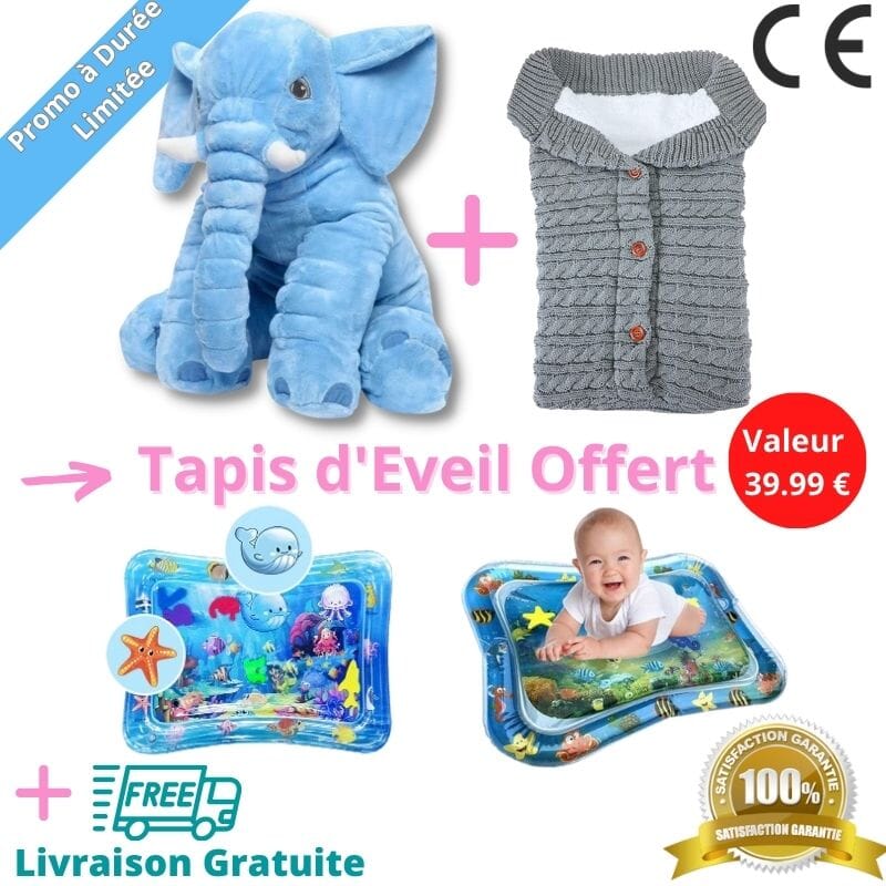 PELUCHE ÉLÉPHANT GÉANTE - Quebeau